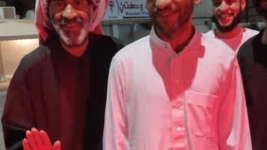 محمد أبو صعب بعد خروجه من المعتقل