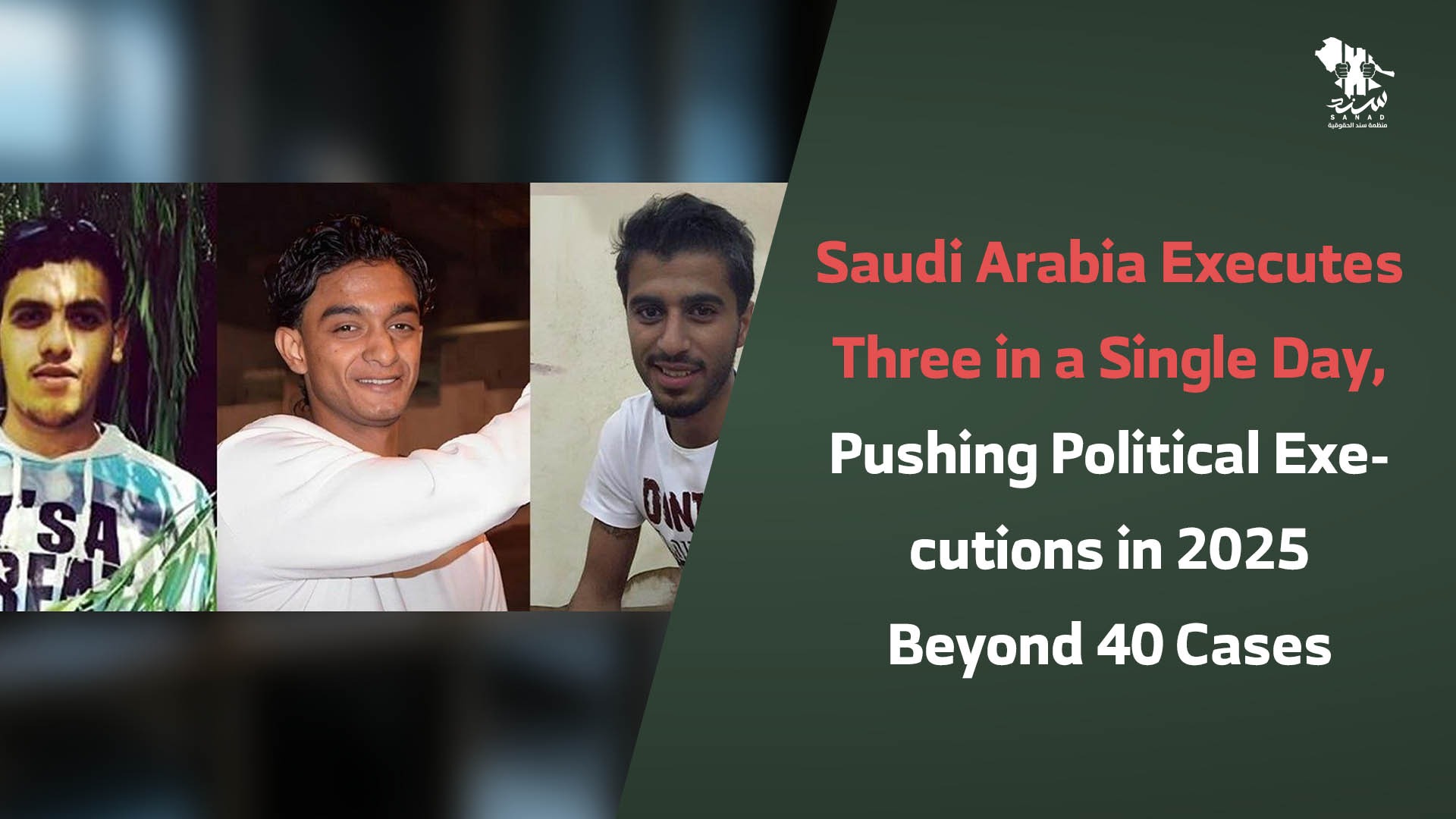 Curated visual reference: 2025 In These Cases Reference: Saudi Arabia Executes Three In A Single Day Pushing Political